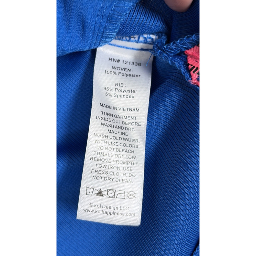 NWT Koi Lite Scrub Top Womens Slim Fit XS Blue Scrub Top Medical Nurse Charity - Picture 12 of 13